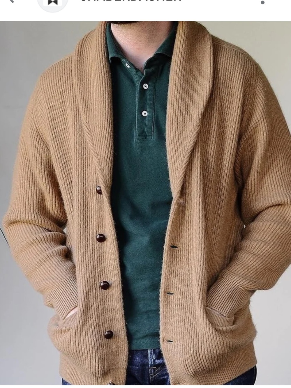The Andover shop vintage camel hair cardigan
